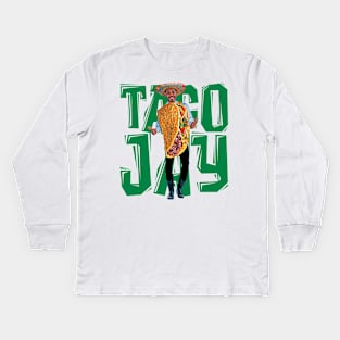 TACO JAY (BIG green font) Kids Long Sleeve T-Shirt